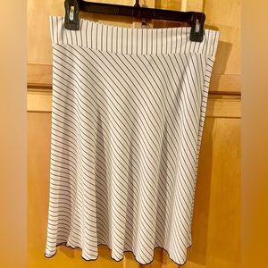 Pinstripe Black/Off White Skirt Size M